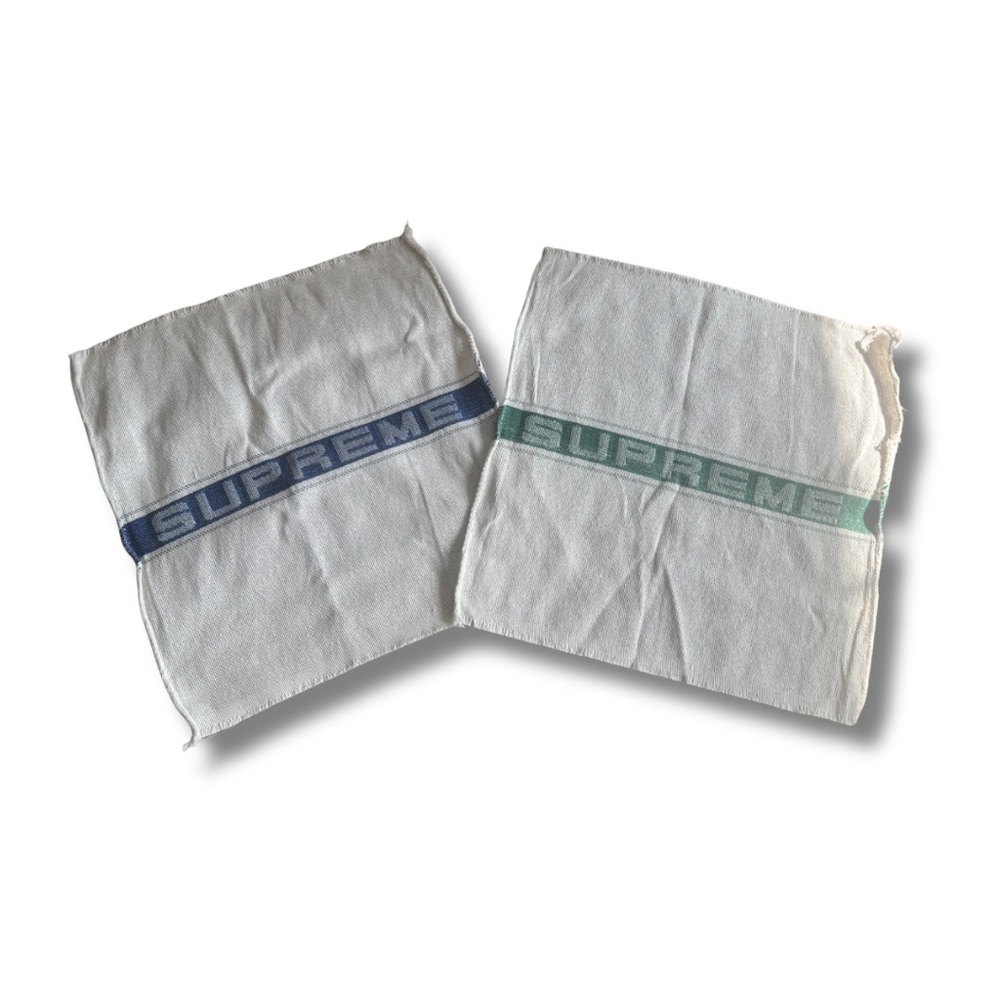 Supreme White and Blue Men's Square Towels